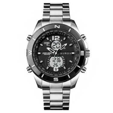 Imagem de Relógio Masculino Aurox 5206 Social Esporte Casual Executivo, Cinza