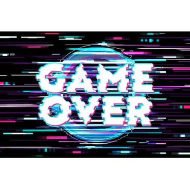Imagem de Painel de Tecido Sublimado Gamer Game Over - Fabrika de Festa, 400x250