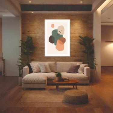 Imagem de Quadro Canvas Boho Minimalista 90X60Cm Mold Branca - Quadros On-Line