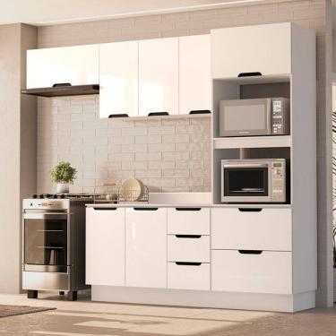 Imagem de Cozinha Modulada 4 Pecas com Tampo e Rodape Maeena Politorno