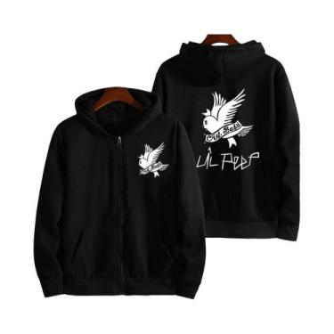 Imagem de Cardigan com zíper masculino, moletom com capuz, casual e elegante - A