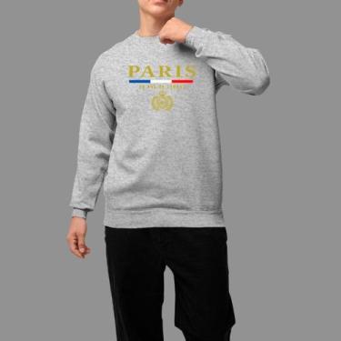 Imagem de Moletom Gola Careca Basico Masculino Streetwear Casual Moda De Rua Inv