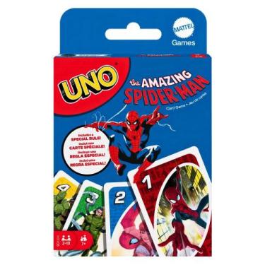 Imagem de Jogo de Cartas UNO Spider-Man 112 Cartas HXY08 - Mattel