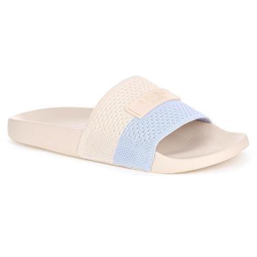 Imagem de Chinelo Brizza Arezzo Slide Knit Bicolor Off White e Azul - Feminino-Feminino