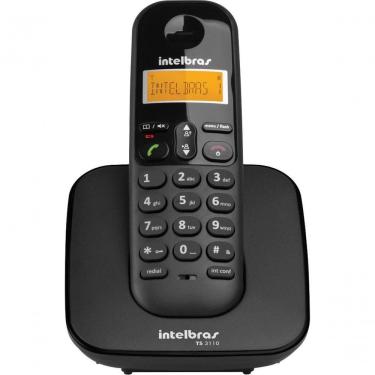 Imagem de Telefone sem Fio Intelbras TS 3110 com Identificador de Chamadas Digital, Display Luminoso Âmbar e Agenda 70 Contatos