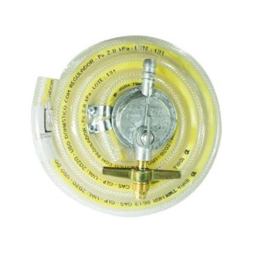 Imagem de Regulador de Gás 1KG 505-01 para Botijão GLP 13KG com Mangueira 1,20M Uso Doméstico Aliança Importação
