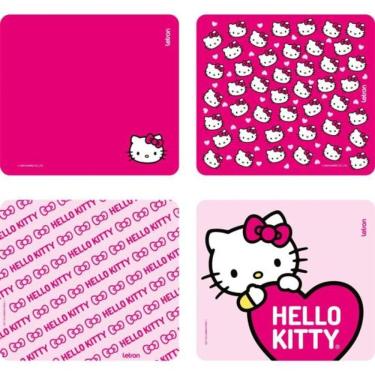 Imagem de Mouse Pad Slim Hello Kitty com Base Emborrachada Antiderrapante e Design Fino Rosa Letron