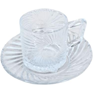 Imagem de Xícara com Pires Astra 85ML para Café Expresso em Vidro com Design Sofisticado para Mes...