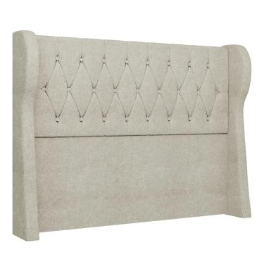 Imagem de Cabeceira Casal Queen Cama Box 160cm Malva Z04 Boucle Bege - Mpozenato