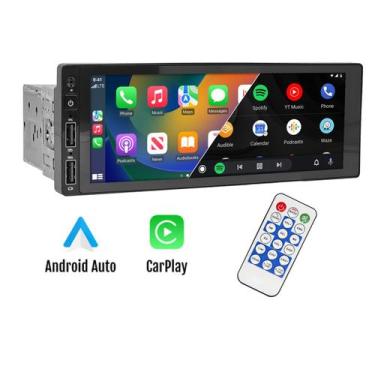 Imagem de Central Multimídia 1 Din Mp5 Android Auto Car Play Bluetooth E-tech Co