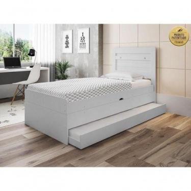 Imagem de Cama Solteiro Larissa Com Cama Auxiliar Branco Framar