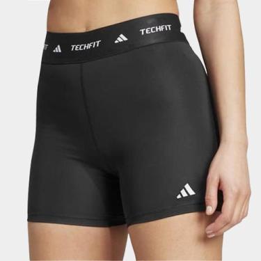 Imagem de Shorts Adidas Techfit Feminino, Preto, GG