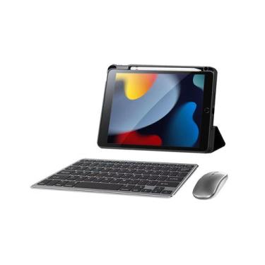 Imagem de Teclado E Mouse Bluetooth Recarregável Compatível Com iPad 9ª Geração 
