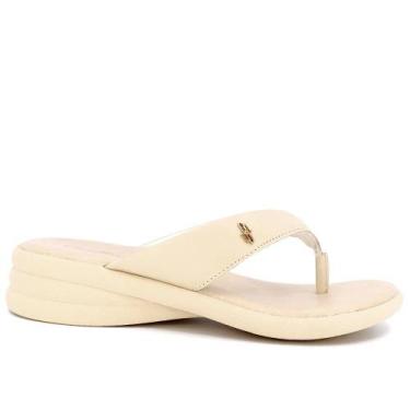 Imagem de Chinelo Feminino Usaflex Ak1505003 Salto Anabela, Vanilla, 35