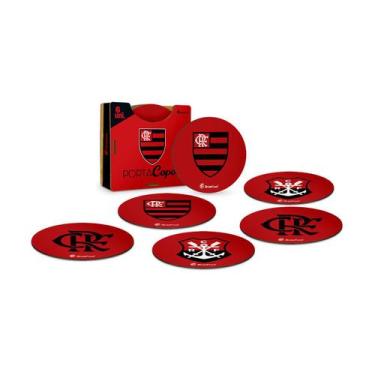 Imagem de Porta Copos MDF 6 Un + Case - Flamengo - Vintage