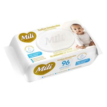 Imagem de Toalha Umedecida Mili Love e Care com 96 Unidades