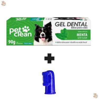 Imagem de Kit Pasta de Dente para Cães e Gatos - Gel Dental Cães e Gatos 90g + D