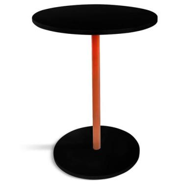 Imagem de Mesa de Canto Lateral Alta Redonda para Sala Albany - Cobre Preto - Ge