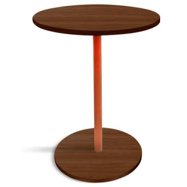 Imagem de Mesa de Canto Lateral Alta Redonda para Sala Albany - Cobre Villandry 