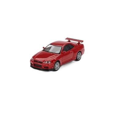 Imagem de Diecast Model Car Compatible with Mini GT 1:64 Nissan Skyline GT-R (R34) V-Spec Active Red Limited Edition MGT00796