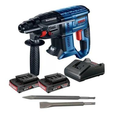 Imagem de Martelete Bosch 2 Bateria Gbh 180-li +pont +talha Cor Azul 220v