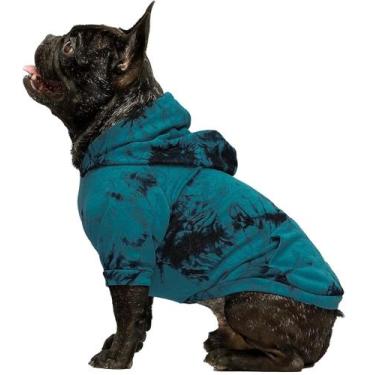 Imagem de Moletom com capuz vibrante tie-dye para cães e gatos pequenos, roupa d