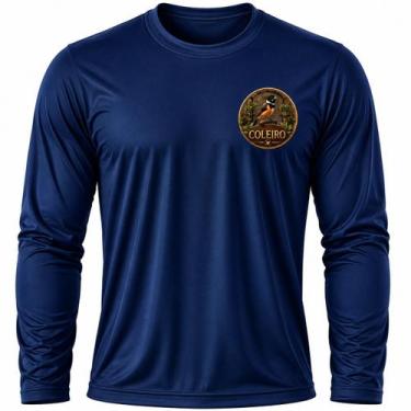 Imagem de Camisa Uv +50 Pássaro Coleiro - Proteção Solar cor:Azul MarinhoTamanho