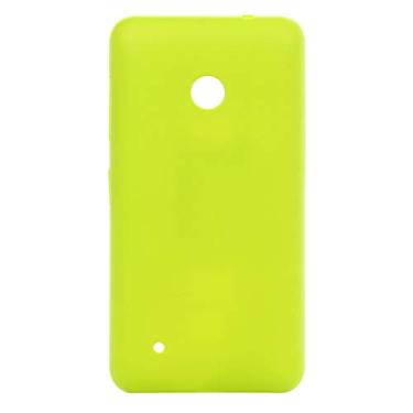 Imagem de LIYONG Peças sobressalentes de substituição de plástico de cor sólida capa traseira para Nokia Lumia 530/Rock/M-1018/RM-1020 (preto) peças de reparo (cor amarela)