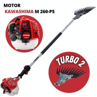 Imagem de Derriçadeira de Café Premium Turbo 2 Kawashima KWD2610T2L com Motor Kawashima M 260 Plus 25,6cc Haste Longa 1500mm e Mãozinha de Garra Simples