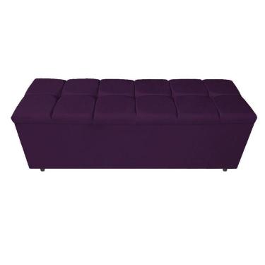 Imagem de Calçadeira Estofada Manchester 160cm Queen Size Suede Roxo