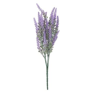 Imagem de Lavanda Artificial - Plantas de seda artificial realistas para artesanato ou decoração de casa - ótimas para emparelhar com pacotes de outras flores falsas/secas para criar lindos buquês(Purple)