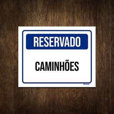 Imagem de Placa De Sinalização - Reservado Caminhões 36X46