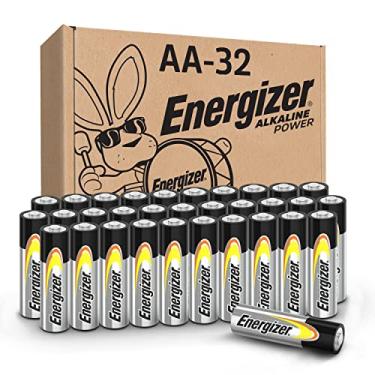Imagem de Energizer Pilhas AA, potência alcalina, 32 pilhas alcalinas duplas A