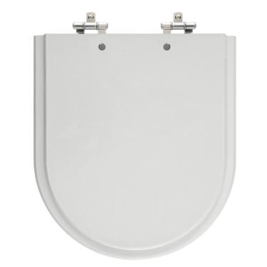 Imagem de Assento Laqueado Riviera Cinza Prata Tampa Para Vaso Celite