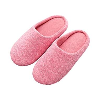 Imagem de Pantufas de casa leves para mulheres macias de pelúcia para casa sapatos femininos aconchegantes para uso interno e externo sola macia para quarto