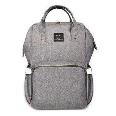 Imagem de Mochila para fraldas Land Baby – Bolsas impermeáveis para maternidade, Cinza, free size