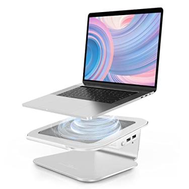 Imagem de Simple Deluxe Moldura de liga de alumínio para laptop com ventoinha de resfriamento silenciosa, serve para todos os cadernos de 10 a 17 polegadas, MacBook Pro Air, Chromebook, Lenovo, Acer, HP, Dell