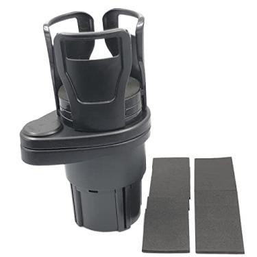 Imagem de DEVMO Adaptador expansor de suporte de copo de carro, suporte de copo de água para todos os fins montado em veículos, expansor de suporte ajustável com suporte de copo duplo giratório de 360 graus
