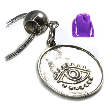 Imagem de Pingente de olho turco - um colar de proteção de joias de olho turco e colar de olho turco, aço inoxidável, sem pedra preciosa, Aço inoxidável, Sem pedra preciosa