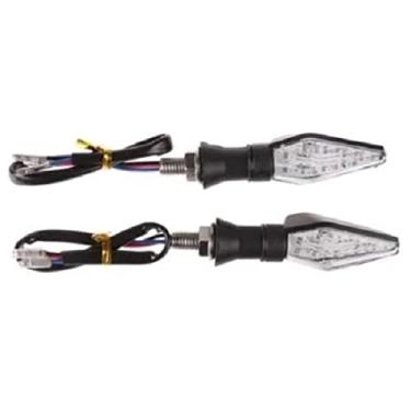 Imagem de Pisca Mini Led Hammer Esportivo Universal Moto Cb300 Cb Hornet CB 600 Xj6 Fazer Titan Fan 150 Par KGA Preto