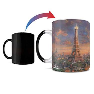 Imagem de Morphing Mugs Thomas Kinkade - Paris - Cidade do Amor - França - Uma caneca de cerâmica sensível ao calor que muda de cor de 325 ml - Imagem revelada quando um líquido quente é adicionado!