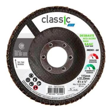 Imagem de Disco Flap Fibra Classic Basic 115X22.23 R201 P0080 Norton 78072707800