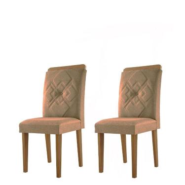 Imagem de Conjunto com 2 Cadeiras Dubai Animalle Chocolate Rufato