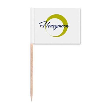 Imagem de Sweet Couples Honeymoon Art Déco Presente Fashion Palito Bandeiras Marcador Topper Decoração de Festa