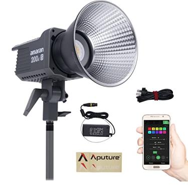 Imagem de Aputure Amaran 200d-S 200d-s 200ds 200W Daylight LED Video Light, CRI 96+ TLCI 99+ 55.800 lux@1m Bluetooth App Control, DC/AC Power Supply Point-Source Light para Studio Photography (200d Upgrade)