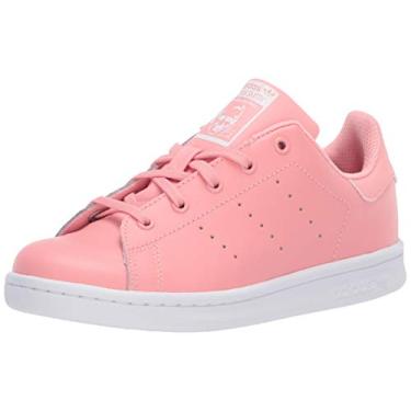 Imagem de Tênis Adidas Originals juvenil Stan Smith, Glory Pink/Glory Pink/Footwear White, 5 Big Kid
