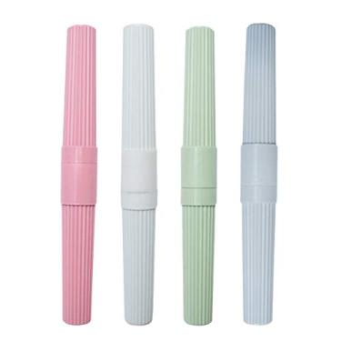 Imagem de 4 Pcs Caixa De Escova De Dentes Listrada Portátil Caixa De Armazenamento Viagem