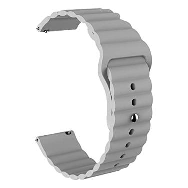 Imagem de Pulseira 22mm Gomada compatível com Galaxy Watch 3 45mm - Galaxy Watch 46mm - Gear S3 Frontier - Amazfit GTR 47mm - Marca LTIMPORTS (Cinza)