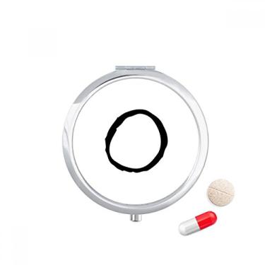 Imagem de Porta-comprimidos com silhueta preta do alfabeto grego, recipiente dispensador de remédios