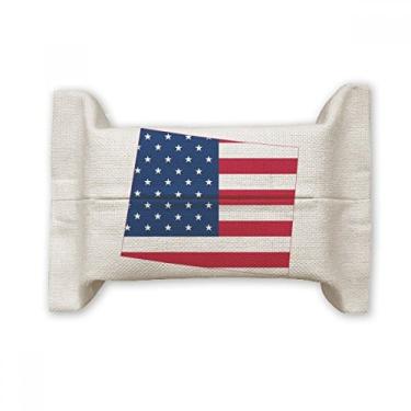 Imagem de Wyoming America Mapa Estrelas Listras Bandeira Papel Papel Papel Papel Papel Papel Papel Saco Algodão Linho